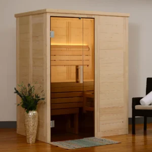 Indoor Barrel Sauna for Sale | 2-Person Home Sauna USA - View 3