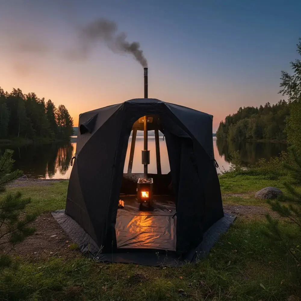 German Steam Sauna for Sale | Outdoor Pop-Up Sauna Tent - View 10