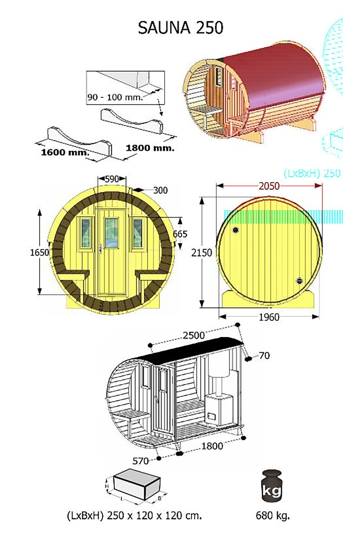 Outdoor Home Sauna for Sale | Modern Chalet Sauna USA - View 4