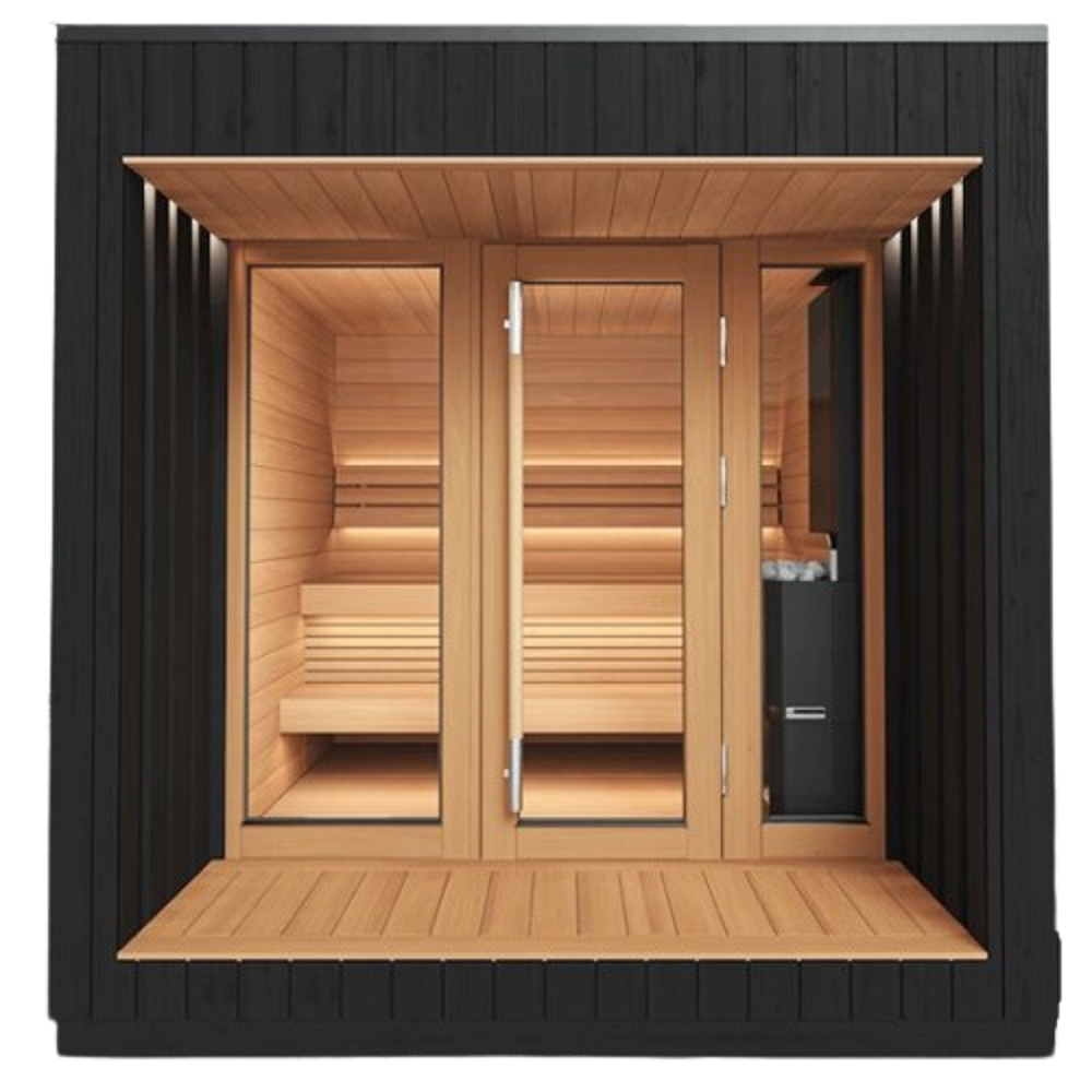 Mini Outdoor Sauna Cabin for Sale | AirCube Terrace Sauna - View 2