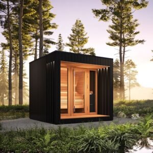 Mini Outdoor Sauna Cabin for Sale | AirCube Terrace Sauna - View 3