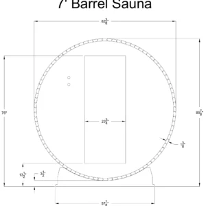 Barrel Sauna for Sale | Outdoor Wood Burning Barrel Sauna | 7x8 Home Sauna - View 1