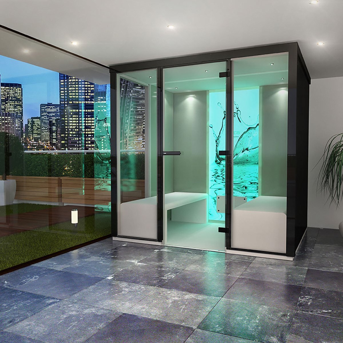 Steam Cabin Indoor Sauna | Panacea Home Steam Bath USA - View 4